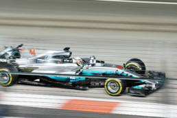 Lewis Hamilton driving Mercedes F1 car